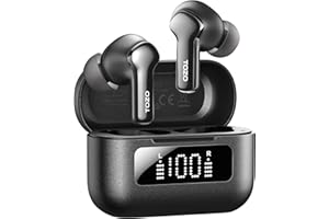 TOZO NC3 Hybrid Active Noise Cancelling Wireless Earbuds with 6 Mics AI Clear Call Ear Buds 55H Playtime with LED Display 32 Preset EQs via APP Bluetooth 5.3 IPX8 Waterproof in Ear Headphones