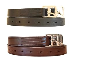 SIE EQUESTRIAN Étrier en cuir anglais pour enfants/adultes 114,3 cm/121,9 cm/137,2 cm/142,2 cm/142,2 cm/152,4 cm