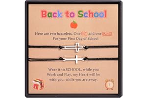 CheersLife Madre Figlia Figlio Bracciale Dinosauro Cuore Croce Farfalla Bracciali Ritorno A Scuola Regalo Primo Giorno Di Scuola Regalo Corrispondente Desiderio Bracciali Per Donne Ragazzi Ragazze