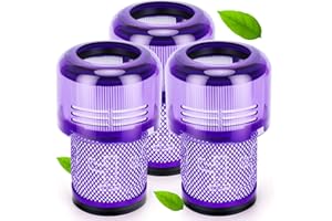 ROMIVO 3 Pièces Filtre pour Dyson V12, Lavable HEPA Filtre Compatible pour Dyson Detect Slim Absolute Extra/Total Clean/Fluffy, Aspirateur sans Fil Interchangeable # 971517-01