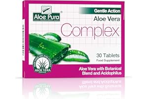 Aloe Pura Aloe Vera Gentle Action Complex Tablets , Natural , Vegetarian , Cruelty Free , Food Supplement, Botanical Blend , 30 Tablets