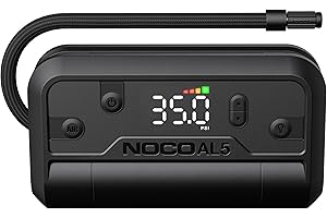 NOCO Air AL5: UltraFast 5A Cordless Tyre Inflator – Portable Battery-Powered Air Compressor Pump – 17 SLPM Airflow Inflates 0–40 PSI in 7 Minutes – Digital Gauge + Auto-Shutoff