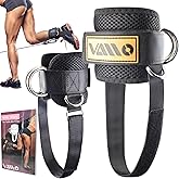 VAIIO - Ankle Straps for Cable Machines, Neoprene Comfort Fit Adjustable, Double D-Ring, Ankle Cuffs Improve Abdominal Muscle