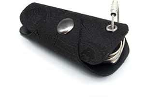 GUGGIARI® PU Leather Key Holder Keyring for Men and Women -Compact 6 Keys Smart Key Holder Wallet - Jingle-Free Key Organiser Keyring