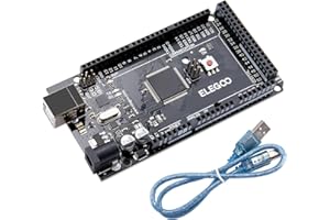 ELEGOO Mega-R3 Mikrocontroller mit USB-Kabel Kompatibel mit Arduino IDE in Schwarz