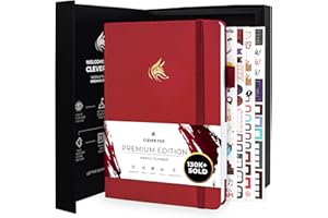 Clever Fox Planner Premium – Undated Weekly & Monthly Planner Organizer for Productivity & Time Management, A5 (Red)