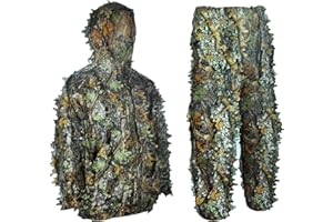 ‎LYNDWIN Lyndwin Ghillie Suit, Tarnanzug Dschungel Kostüm Tarnung Woodland Camouflage Anzug Dekoration Festschmuck für Jagd Camping Outdoor Militär Jagd Verdeckt