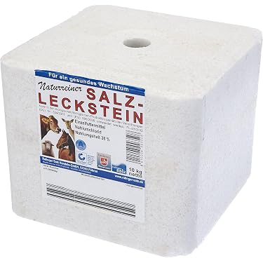 Pierre à Lécher Sel Naturel 2 X 10 Kg Pour Moutons, Chèvres, Bovins, Chevaux Et Gibier
