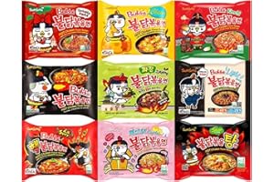 SPICEHUB Samyang Korean Assorted Top Spicy Ramen Noodle (Pack of 10)- ATLEAST 5 flavours