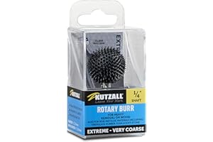 Kutzall Extreme Sphere Burr, 1/4" Shaft (6.3mm) - Very Coarse, Tungsten Carbide Coating: 1" (25.4mm) Head Diameter x 1" (25.4mm) Head Length - SX-1C-UK