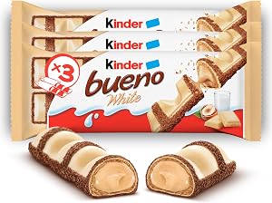 Kinder Bueno White - Snack al Cioccolato Bianco e Nocciola