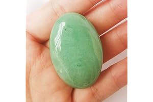 Manekieko Natural Green Aventurine Mini Oval Palm Pocket Healing Crystal Massage Spa Energy Stone,Crystals and Healing Stones