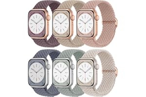 Joehwerr Anti-Slip Braided Band 3-Pack Compatible for Apple Watch Straps 38mm 40mm 41mm 42mm 44mm 45mm 49mm Women, Adjustable Stretchy Elastic Replacement Strap for iWatch Ultra SE 8 7 6 5 4 3 2 1