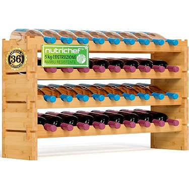 Bar A Globo Portavini Supporto In Legno Eucalipto Autoportante Cod Mxl - 10
