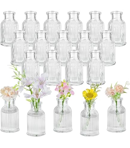 Coprivaso In Vetro E Iuta Rustico | Vaso Decorativo Stile Colonico E Nautico Per Fiori | Bottiglia Decorativa Per Tavolo, Casa E Matrimoni | 14x13cm