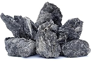 FISCAPE 6 Stück 6-8 Zoll natürliche Seiryu-Steine ​​Schiefersteine ​​für Aquarien, Terrarien, Paludarium, Vivarium, Reptilien- und Amphibiengehege