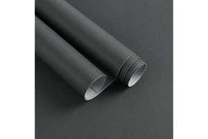 Timeet Klebefolie Selbstklebende Tapete Matt Dunkelgrau Möbelfolie 40x300cm folie für Möbel Wand Schrank Tür Dekofolie Abnehmbare ölbeständig Wasserdicht