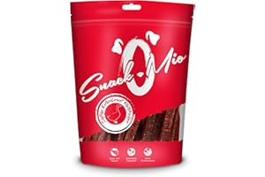 SnackOMio - Snack premium para perros - jugosas tiras de filete de pechuga de pato, sin cereales, 1 pack (1 x 70g)