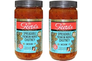 Geeta's Premium Mango Chutney Medium 1.5kg | The Real Flavour of India | Made with Indian Mangoes & Full of Aromatic Spices | Gluten Free, No Artificial Flavours or Colours