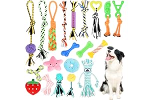 TAVADA Hundespielzeug,20 Stück Hundespielzeug Kauspielzeug,Interaktives Pet Rope Spielzeug,Seil Ball Hunde Robuste Zähne ​Kauen Langlebig Spielzeug für Kleine Große Mittelgroßen Hund