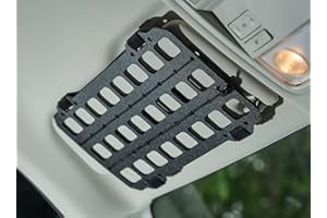 TACNEX Vehicle Rigid MOLLE Panel for Car Visor Organizer EDC Pouch Tool Holster Bag Holder Tactical Gear Rack Truck Equipment Mount Plate Pickup Modular Storage Shelf Auto Interior Accessories