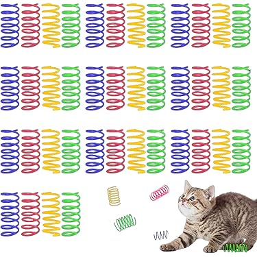MEWOOFUN Kattenspeelgoed, 2-laags draaitafel, kattenballenspeelgoed met veer, kittenspeelgoed, interactief kattenspeelgoed met acht interactieve ballen en twee sisal-bungelende ballen (medium