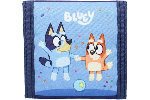 Vadobag barn plånbok Bluey Best Friends kul, blå, 10x10x1 cm, Design