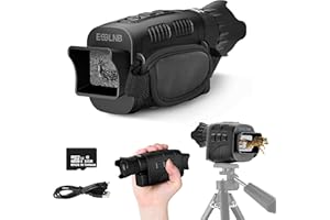 ‎ESSLNB ESSLNB Nachtsichtgerät 10X Optische Vergrößerung 4X Digitalzoom Infrarot-Monokular mit 32GB Karte Foto- und Video-Aufnahmen für Jagd Vogelbeobachtung Camping Reisen