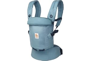 Ergobaby Mochila Portabebé Ergonómica Adapt Algodón Softtouch, Para Recién Nacidos, 3 Posiciones De Transporte, Slate Blue