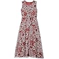 Styleville.In Polyester Fit And Flare Casual Dress (FSDRFN501215_Red_Extra Large)