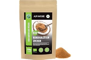 BIO kokosnötssocker (500g), från kontrollerad organisk odling, glutenfritt, laktosfritt, laboratorietestat, vegan