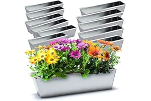 ‎BIGDEAN BigDean 12er Set Zink Paletten Blumenkästen - Einsatz 38cm groß Silber - aus Metall verzinkt - Zinkkasten Pflanzkasten Balkonkasten Blumentopf für Europaletten