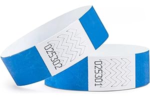 linie zwo ®, Pack de 100 Pulseras de Seguridad 19 x 254 mm, Azul