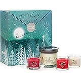 Set regalo Yankee Candle | 3 candele votive profumate e 1 candela Signature Small Tumbler | Collezione Bright Lights | Regali
