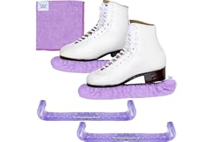 CRS Cross Skate Guards, Soakers & Towel Gift Set - Ice Skating Guards and Soft Skate Blade Covers for Figure Skating or Hockey