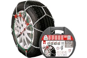 VIP RD9 - Catene da neve in metallo RD9 mm, misura 80, set 2 pezzi, guanti inclusi