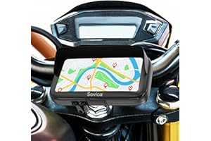 SOVICA Soporte movil Moto Impermeable Funda con Visera Valida para Smartphones de hasta 7.5" Compatible con Todo Tipo de manillares