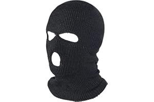 CRAZY LIZARD 3 Hole Balaclavas Knitted Full Face Cover Ski Mask, Winter Masks Knitted Mens Balaclava Warm Beanie for Karting, Hiking and Outdoor Sports