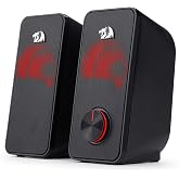 Redragon Stereo Speaker 2.0 Stentor (GS500) 2 x 3 W Backlit for Computer, Red, power supply via USB