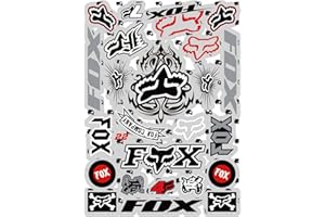 CMR DESIGN CO Kit DE Pegatinas Fox PATROCINADORES Pegatinas DE Motocicleta COMPATIBLES para Casco Honda Yamaha KTM Cross Enduro (22)