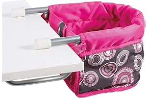 Bayer Chic 2000 - Tavolo per bambole, sedile da tavolo per bambole, mobili per bambole, accessori per bambole, perline rosa caldo