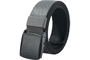 LionVII Ceinture Élastique pour Homme, Boucle en Plastique, Une Ceinture a 2 Couleurs en Même Temps, Réversible, Sans Métal