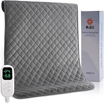 Coussin Chauffant Dos Électrique 80x88cm - 6 Niveaux, Minuterie 3h, Épaules Nuque Lombaires Lavable
