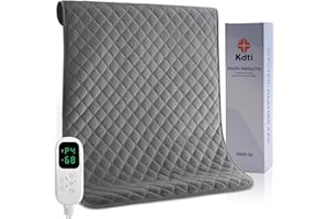 Kdti Heating Pad for Back, 24"x32" Rapid Deep Heat Electric Heat Pad with Automatic Shut-Off for Neck Shoulder Abdomen, Machine Washable