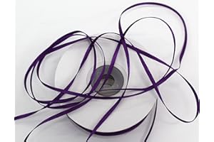 CaPiSo 100m Satinband 3mm Schleifenband Geschenkband Dekoband Satin Hochzeit Weihnachten Weihnachtsband (Lila)