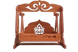 DIVOKAH® MDF Laddo Gopal Jhula/Swing/Jhoola per Krishna Janmashtami/Bal Gopal/Laddu Gopal/Kaanhaji/Hindola Celebrations (spessore compensato 8 mm) (WDN 8 POLLICI ZULA)