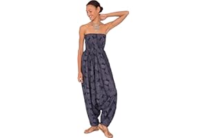 likemary Pantalon Combi Maxi Harem - Combinaison sarouel femme et sarouel coton - Sarouel 2 en 1 - Sarouel femme - Genie Pants