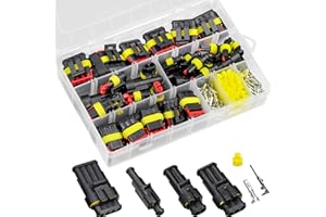 APLUMTREE 352 PCS Waterproof Electrical Connector Kit, 1 2 3 4 Pin Waterproof Car Wire Connector, Automotive Electrical Plugs and spark plug Connectors for Motorcycle Scooter Car Truck Boats
