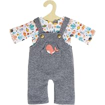 Heless 1285 - Vêtements de poupée en Design Baleine Bobby, Pyjama de 2 pièces avec t-Shirt et Pantalon en Tissu pour poupées et Animaux en Peluche de