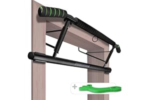 POWERFUL-X - Premium Klimmzugstange für den Türrahmen - Verstellbar bis 200 kg belastbar - Fitnessstange für die Tür zum Einhängen ohne Schrauben - Türreck/Pull-Up Bar für Klimmzüge & Liegestütze